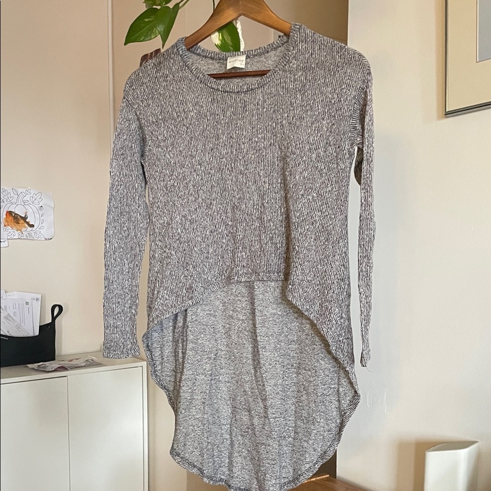 Stylish Gray High-Low Women's Tunic